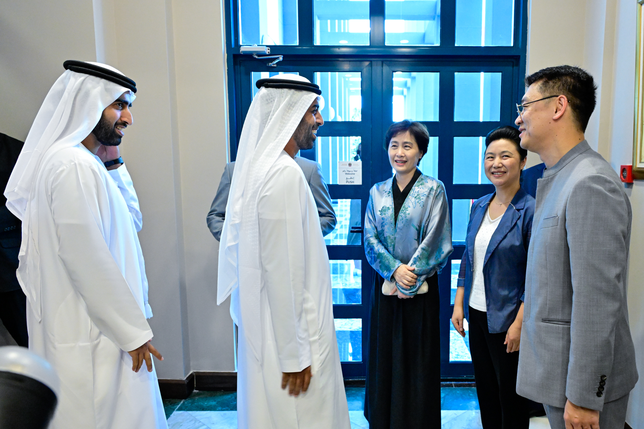 Sheikhs Ahmed and Saqr bin Saud Al Qasimi attend Chinese Theater Show in 
Ras Al Khaimah, Celebrating Strong Cultural and Economic Ties with China