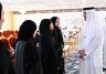 Shaeikh Saud bin Saqr Al Qasimi Ruler of Ras Al Khaimah meeting scholarship students